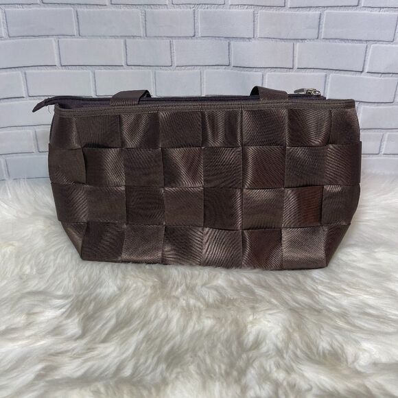 Harveys Original Seatbelt Tan Shoulder Tote Bag Woven  Brown Woven‎ Seatbelt Style Purse